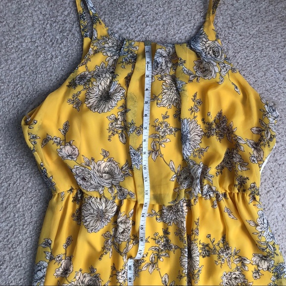 Tacera Yellow Floral Maxi Dress size 1X - Picture 7 of 15
